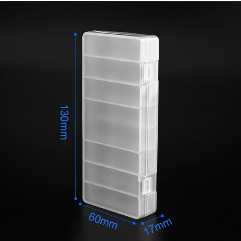 1/3/5Pcs Hard Container Holder Case 8 Slots Transparent Plastic Battery Storage Box For AAA/AA Battery Organizer Accessories
