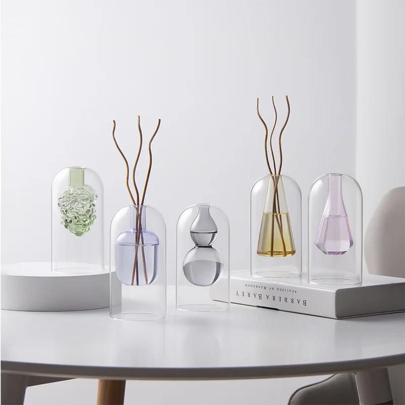 Double Layered Glass Aromatherapy Bottle, Essential Oil Volatilization Bottle, Expansion Bottle, Bedroom Decoration Vase