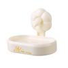 Abs Wall Mount Soap Dispenser With Suction Cup For Bathroom Storage Organizer