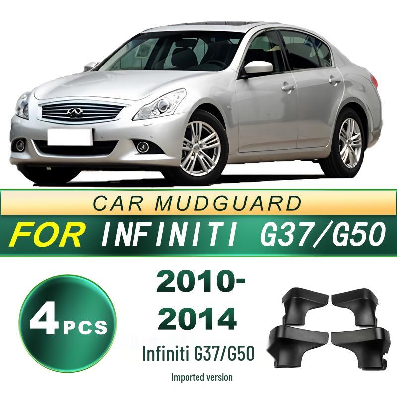 Tire Mud Flaps for 10-14 Infiniti G37/G50 - Soft Rubber Mud Guard Accessories