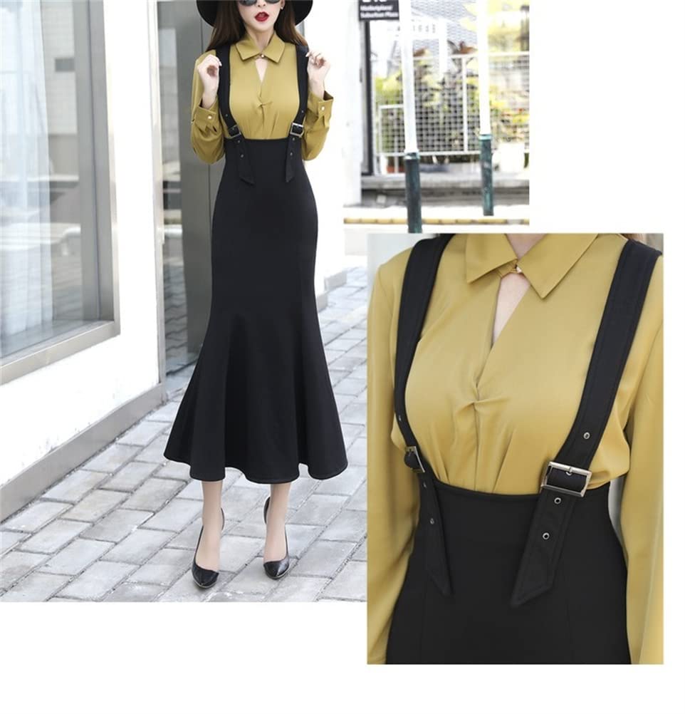 JINZUOMA Overall Mermaid Long Tight Flared Slim Solid Date Women's Skirt, Skirt, Skirt, Skirt, Skirt, High-Waisted, Fit, Fashionable, Color, Elegant,