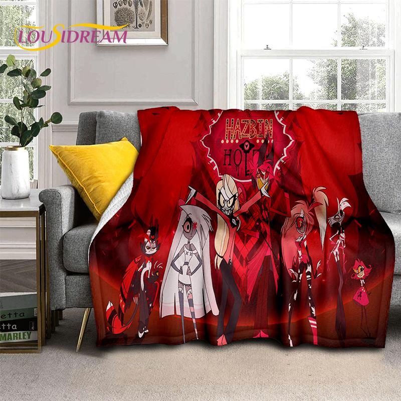 2025 H-Hazbin Hotel Charlie Cartoon Soft Blanket,Soft Throw Blanket for Home Bedroom Bed Sofa Picnic Travel Cover Child Gift