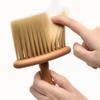HeMu-Car Interior Wooden Handle Soft Bristle Cleaning Brush, Household Dust Brush, Barber Shop Hair Brush, Facial Cleansing