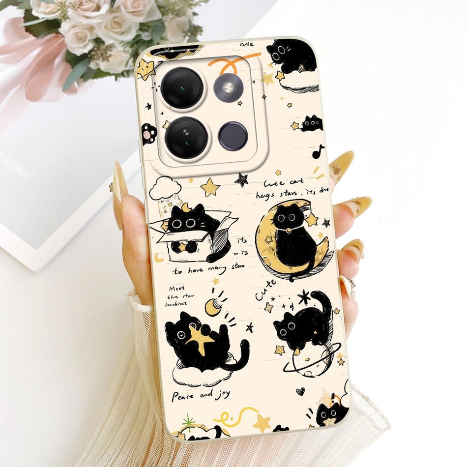 For Infinix Smart 7 HD / Smart7 Plus Cute Cat Flower Cartoon Phone Case For Infinix Smart 7HD 7Plus Soft Silicone Covers Bumpers