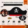 Pirate Hat Headband with Eye Patch - Perfect for Halloween, Parties, and Masquerades.