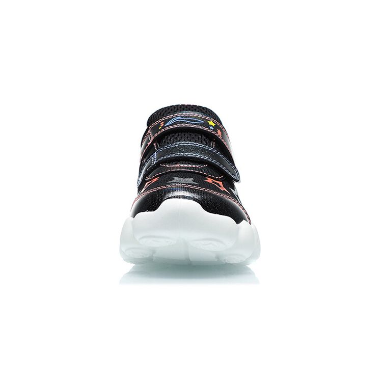 Li Ning Comfortable Daily Non-Slip Breathable Lightweight Casual Shoes Kids Sneakers Standard-Black YKNQ056-4