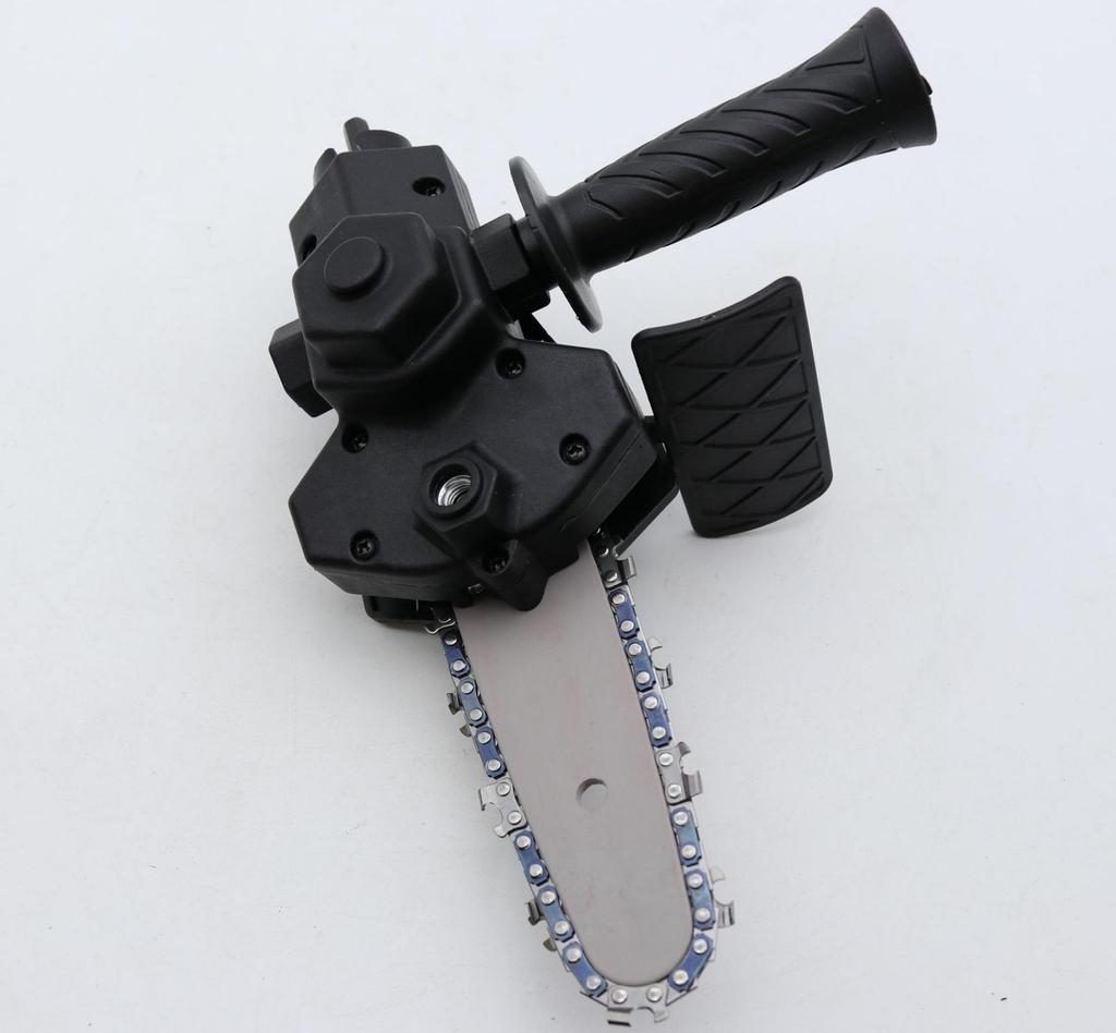 Electric Drill To Chainsaw Converter Kit with Fixed Bracket – Multifunctional Accessory for Cutting and Grinding.