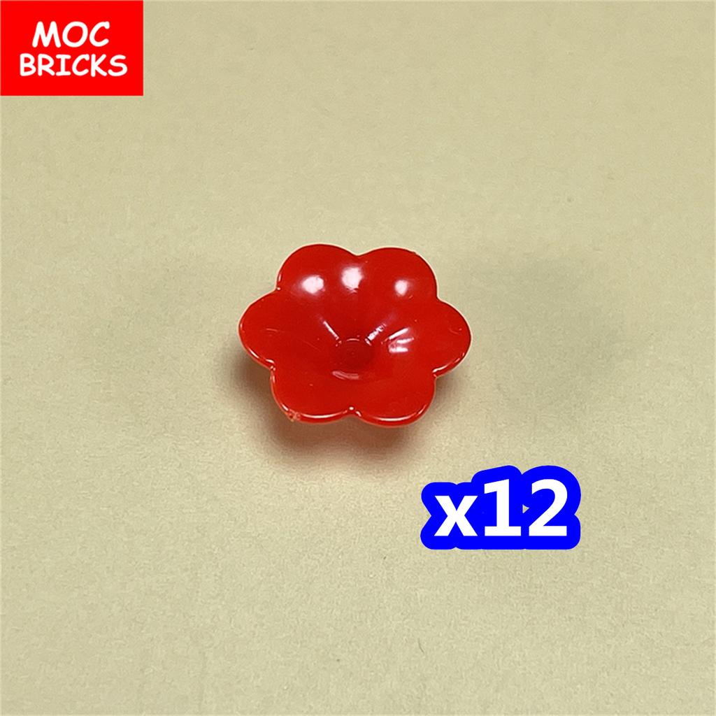 MOC Bricks Plant Petal Rose Flower Grass Tree Farm House Garden Accessories City View Country Building Blocks Children's Toys