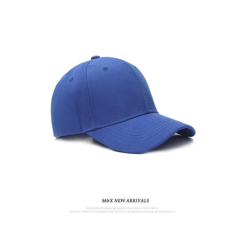 Unisex Custom Logo Solid Color Baseball Cap - Spring/Autumn Casual Korean Style for Large Head.
