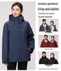 Winter Outdoor Heat-Sealed Warm Couple Outfit: Men's & Women's 3-in-1 Windproof Two-Piece Set