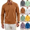 Herren Langarm Golf Poloshirt Schnelltrocknend Atmungsaktives Netzgewebe Lässiges Leichtes Golfshirt mit Knopfkragen Geeignet für Outdoor-Sportarten