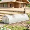 Foil Greenhouse, Mini Tunnel Greenhouse with Mesh Window, UV-Resistant, Plastic Film, 200 x 80 x 45 cm, White