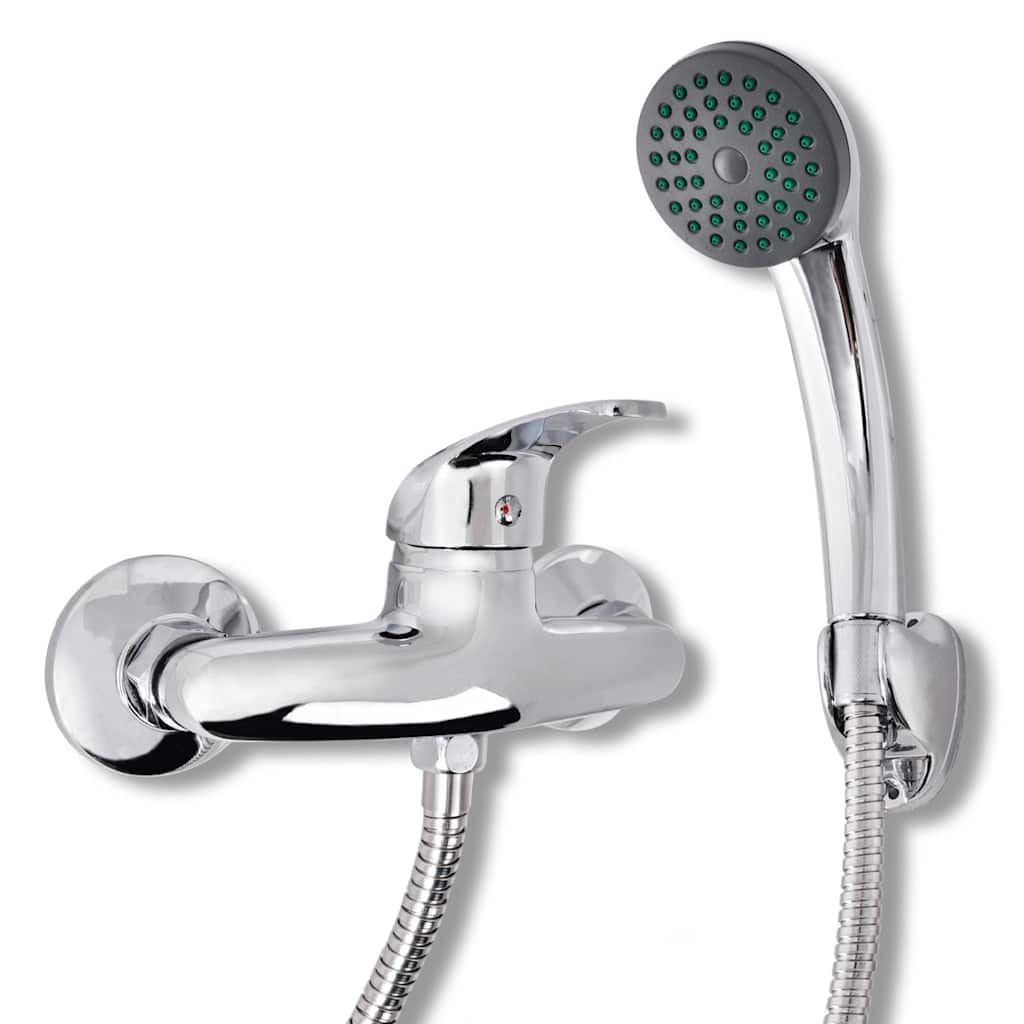 vidaXL Bad Dusche Mischbatterie Set Chrom silber