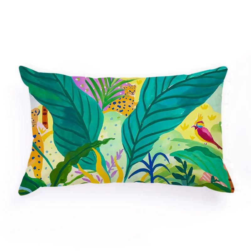 30*50cm Cartoon Leopard Pillow Cover Cute Colorful Cheetah Pattern Cushions Cover Home Car Sofa Decoration Pillowcase