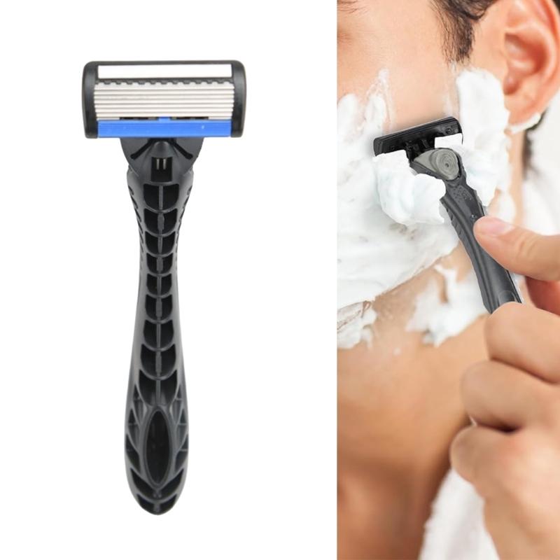 Man Waterproof Manual Razors 7-Layer Razors with Razors Heads Safety Razors Hair Removal Manual Shaver for Daily Use