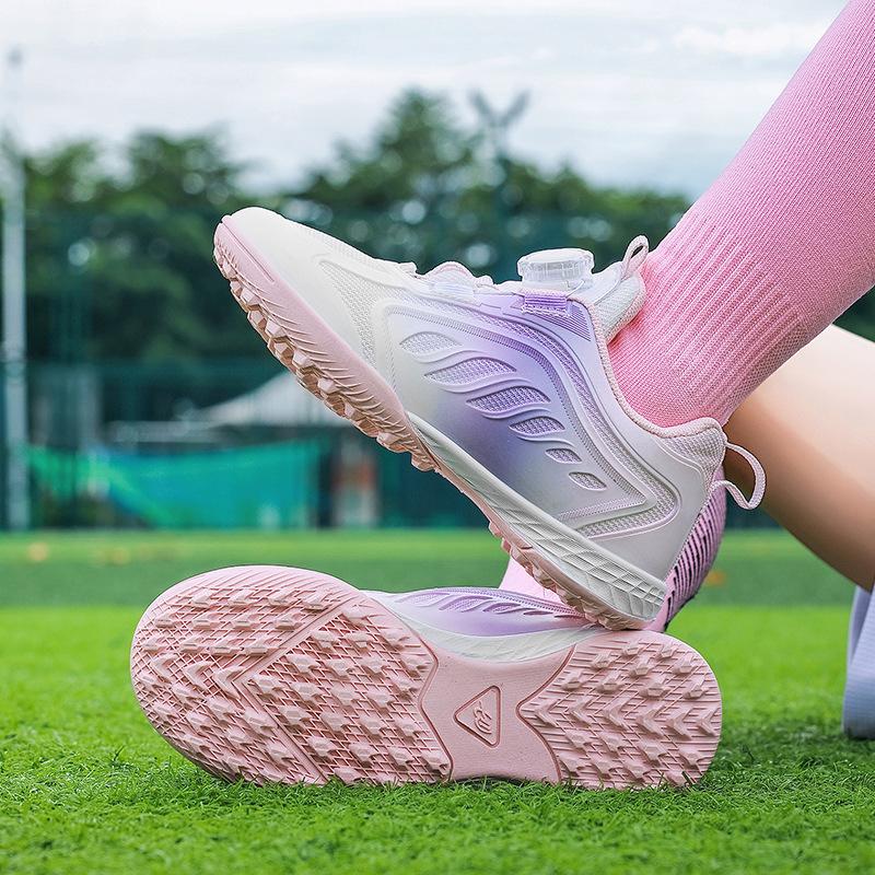

Children s Football Shoes Broken Nails Boys and Girls Low-top Teenagers Students Fashion Football Shoes 30 розовый