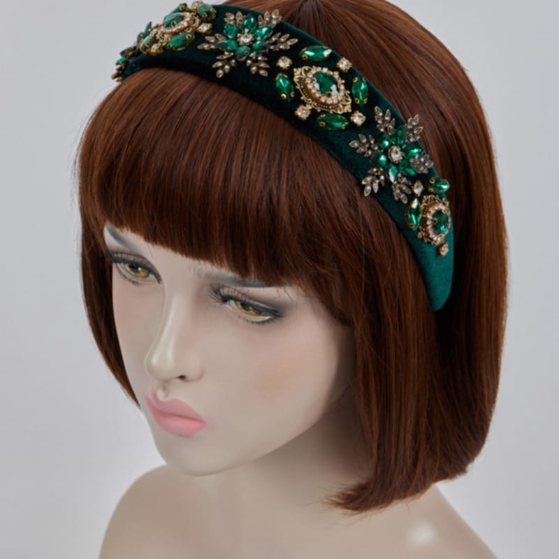 LALA Velvet Wide Jewel Hairband