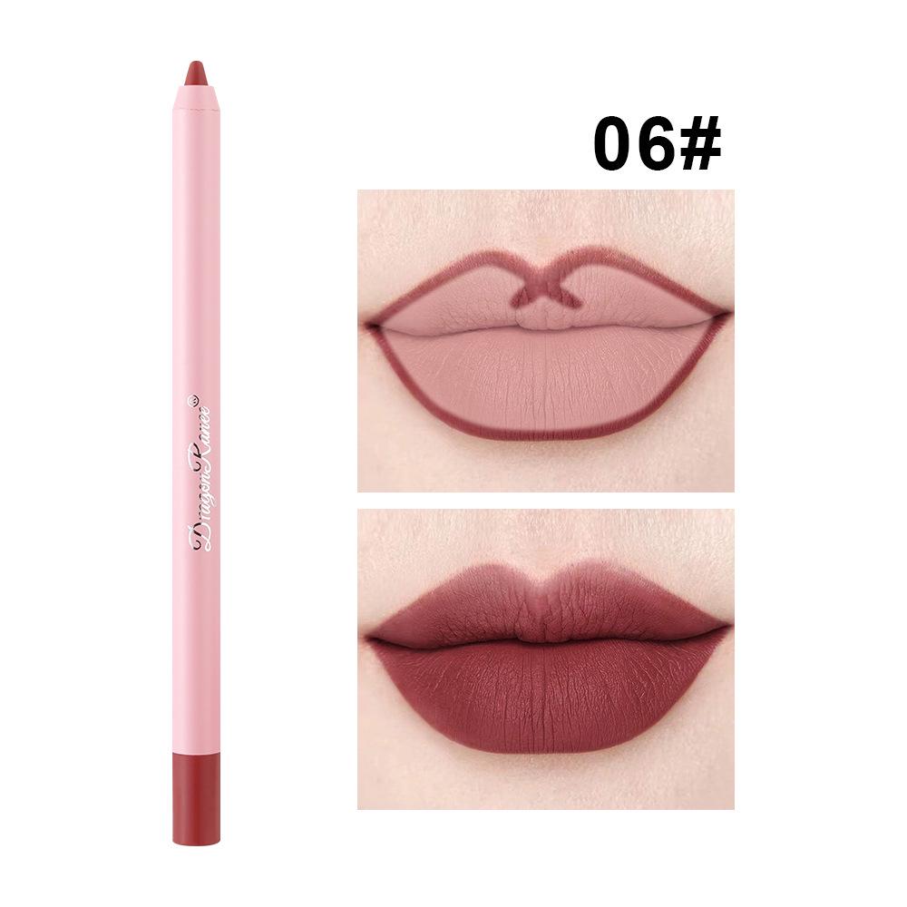 Dragonranee Waterproof Matte Pink Lip Liner & Plumping Lipstick Pen - Long-lasting, No Fade