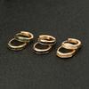 Minimalist Micro Paved Zircon Single Row Hoop Earrings Chic Advanced Sense Versatile Ear Buckle Jewelry For Women