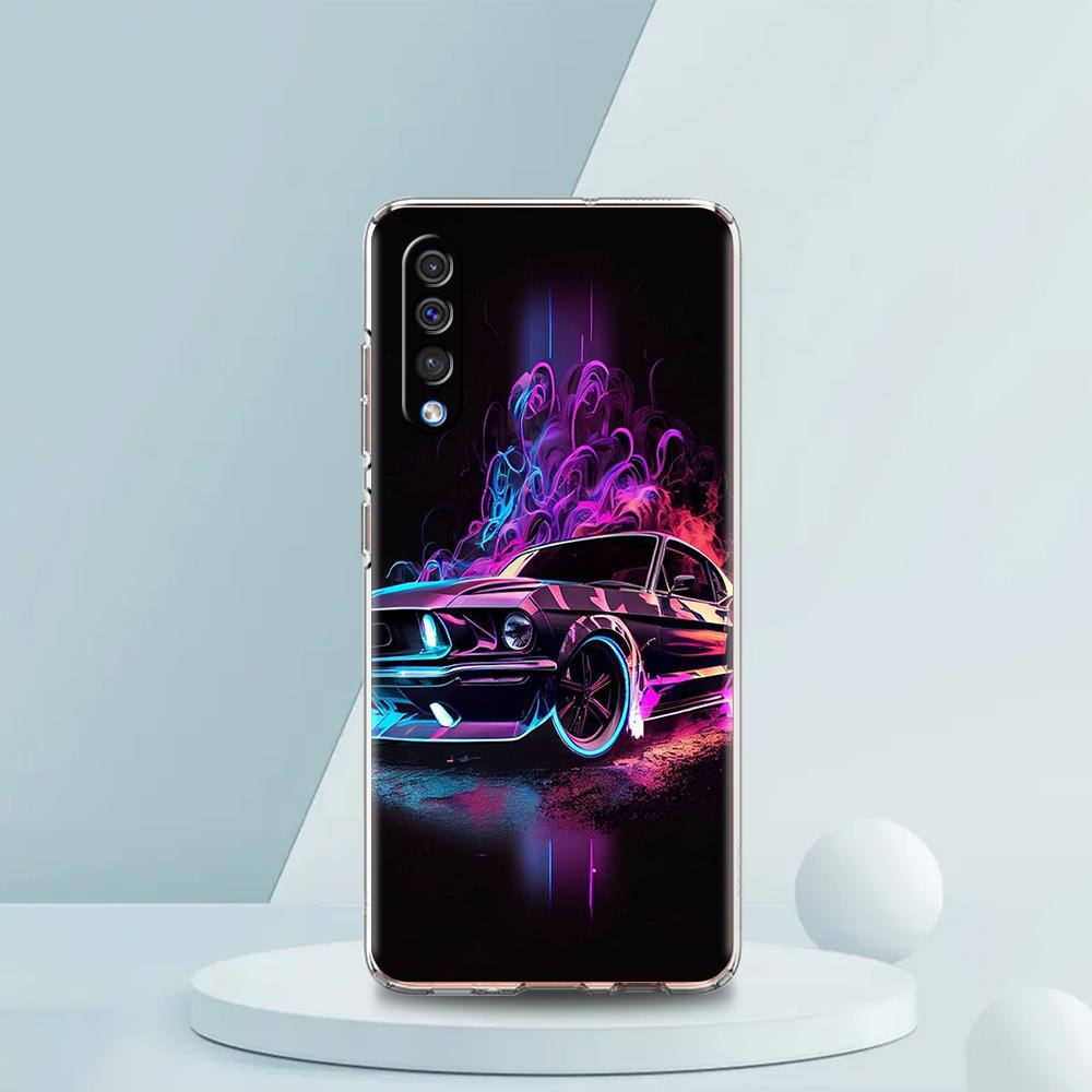 New Sports Car Shape Transparent Phone Case for Samsung Galaxy A12 A22 A50 A70 A40 A10 A20 A30 A02 A03S A04 Cover Silicone Shell