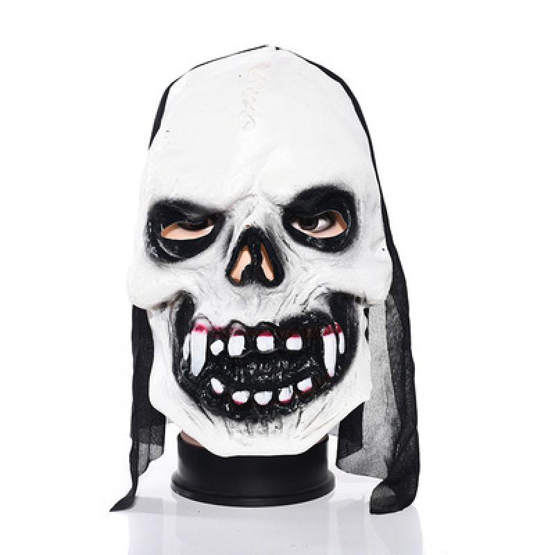 Horror Skeleton Ghost Mask Headwear Halloween Masquerade Costume Latex Props