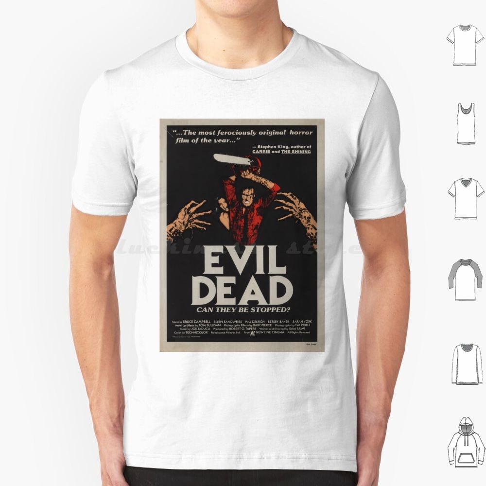 Evil Dead T Shirt Big Size 100 Cotton Horror Movie Dead Halloween Film Vintage Zombie Retro Funny Evil Dead Ash Bruce Campbell