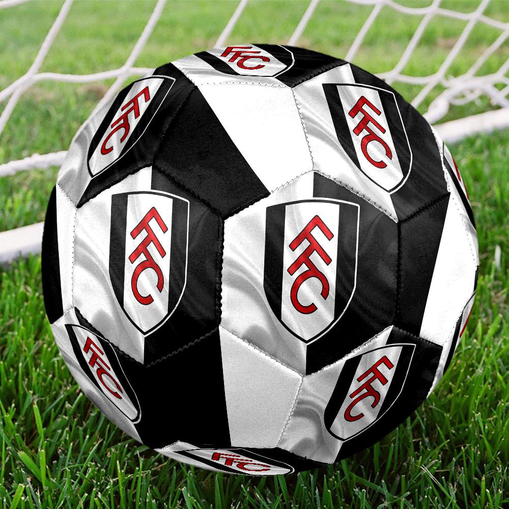 Fulham FC Size 5 Soccer Ball, Machine-Stitched PVC, Durable & High Bounce, All Ages Fit, Fan Merchandise, Matches & Outdoor Use.