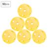 50 ks Jednobarevné duté míčky na golf pro nácvik proudění vzduchu, Vnitřní golfové míčky pro děti (Žlutá)