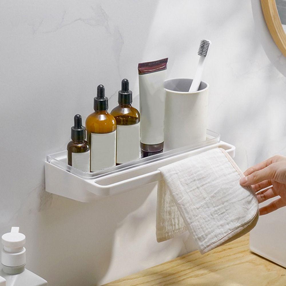 Space-Saving Dishwashing Towel Holder Self-Draining Towel Storage Rack Bathroom Organizer