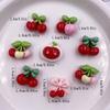24pcs Colorful Kawaii Cartoon Bowknort Red Cherry Flat Back Stone DIY Wedding Bow Jewelry Applique Home Decor Crafts Accessories