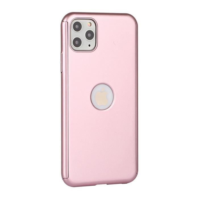 Coque - Phonillico - iPhone 11 PRO - Rose - Protection intégrale - Verre trempé