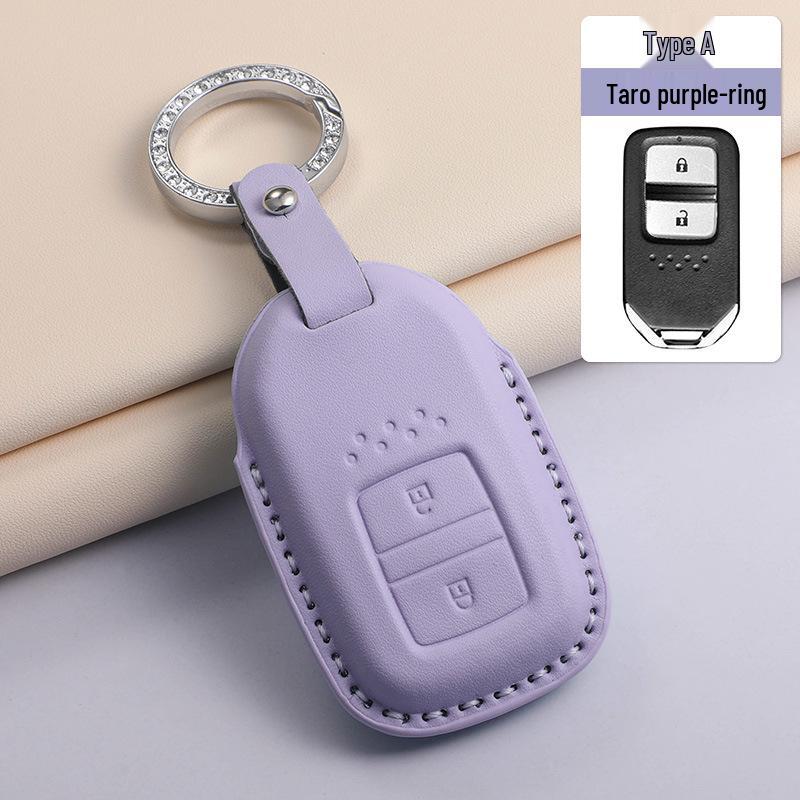 Fits 24 Honda Models: Key Case for CRV, Binhzhi, XRV, XR-V, HR-V, Haoying, Civic, UR-V, Accord, and Lingpai - Textured Purple