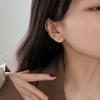 Versatile Heart Ear Clips for Women: No Piercing Needed, Comfortable for Sleep, Stylish Peach Heart Design