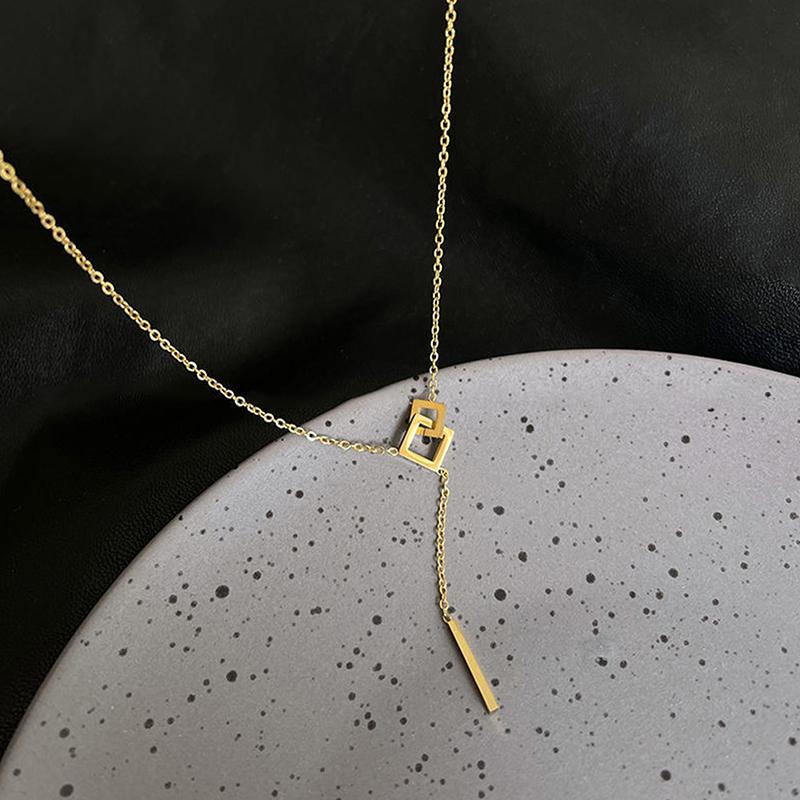 Fashion Long Pendant Necklaces For Women Y2K  Adjustable Clavicle Chain Light Luxury Sweater Chain Jewelry Accessories Gifts