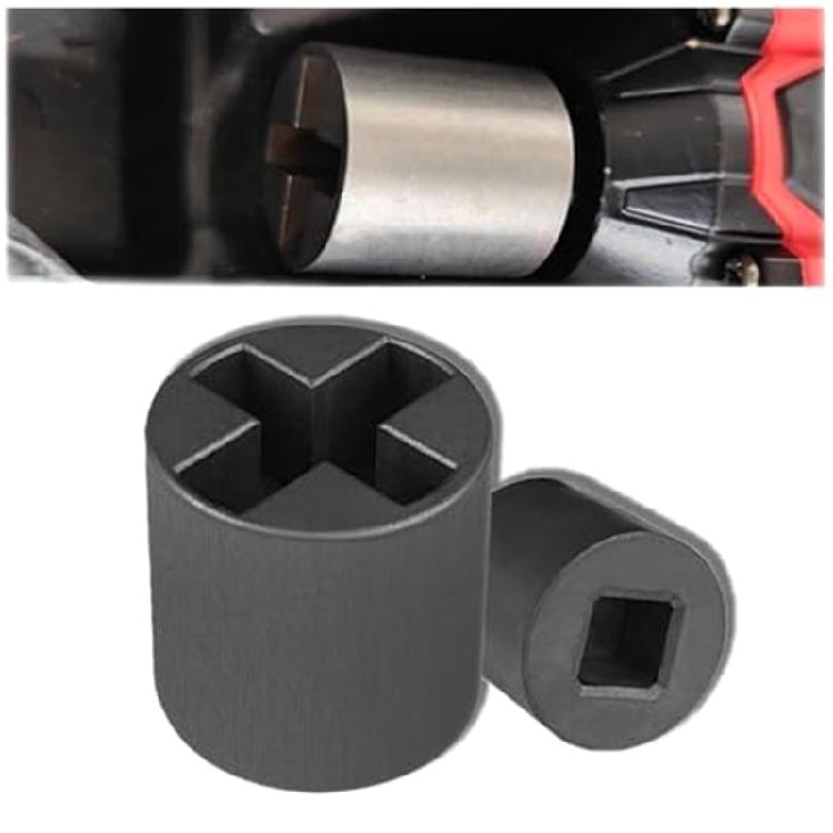 Universal Scissor Jacks Power Tool Adapter Stainless Steel Jacks Socket Adapter For Rapid Tire Changes