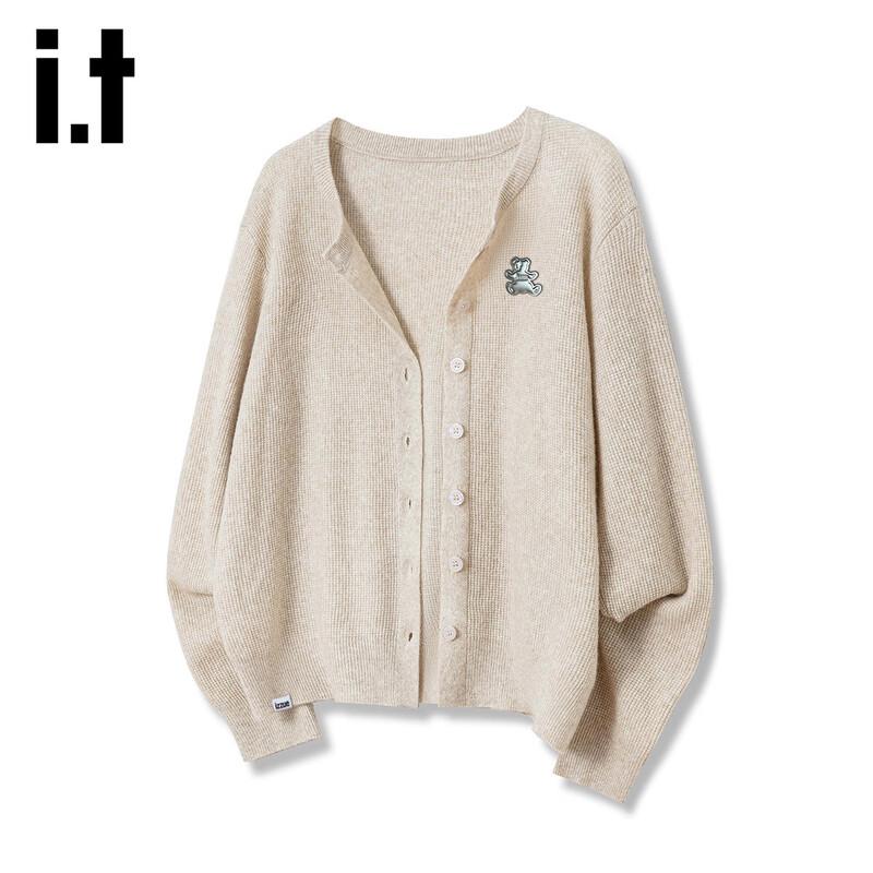 Izzue Women's Hooded Single-breasted Knit Cardigan
