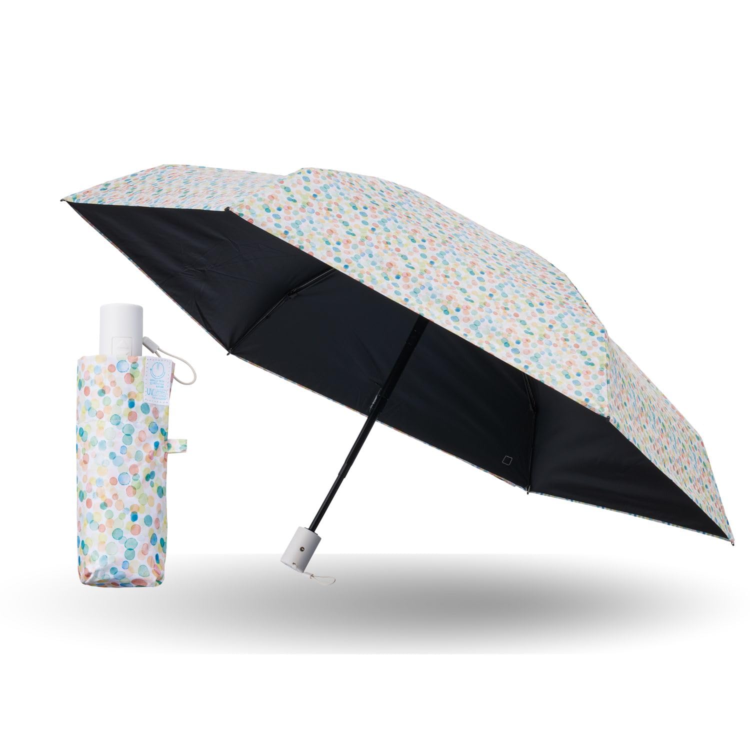 

Miracle Tech Protection Folding Umbrella Automatic Opening and Light Heat UV Suitable for Sunny and Rainy Dot 30331 Yellow [Moonbat] One-Touch