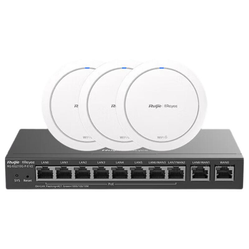 Ruijie Wi-Fi 6 Ceiling-Mounted AP Router Kit (CN version)