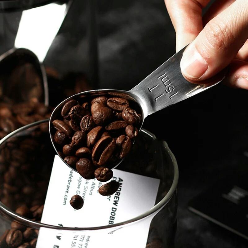 2Pcs Coffee Scoops Kitchen Measuring Spoon Set Coffee Milk Powder Spoon Stainless Steel Measuring Spoon Scoop Coffee Accessories