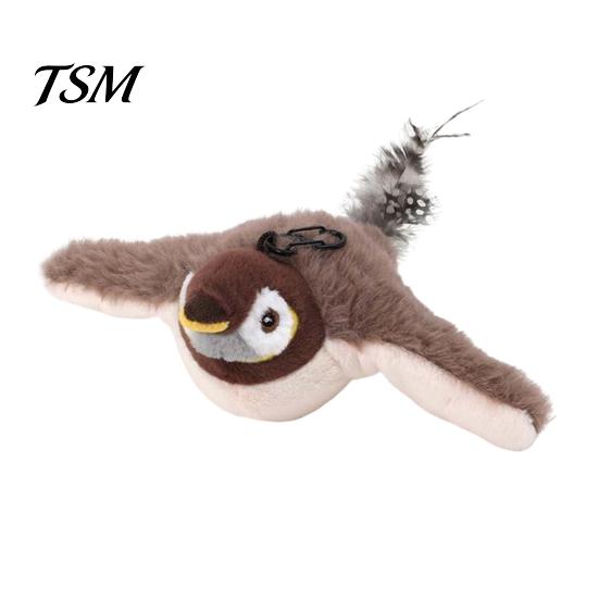 Realistic Birds Cat Toy Flapping Interactive Chirping Chasing Electric Vibration Sensing Plush Wings for Cats And Dogs Pouncing Hunting Instinct