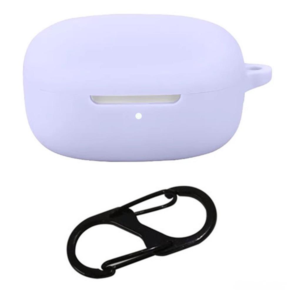

For Xiaomi Redmi Buds SE Silicone Case with Anti Lost Buckle Bluetooth-compatible Earphones Protective Cover Purple