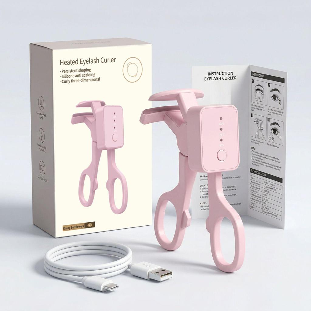 Rechargeable Electric Eyelash Curler with Temperature Control