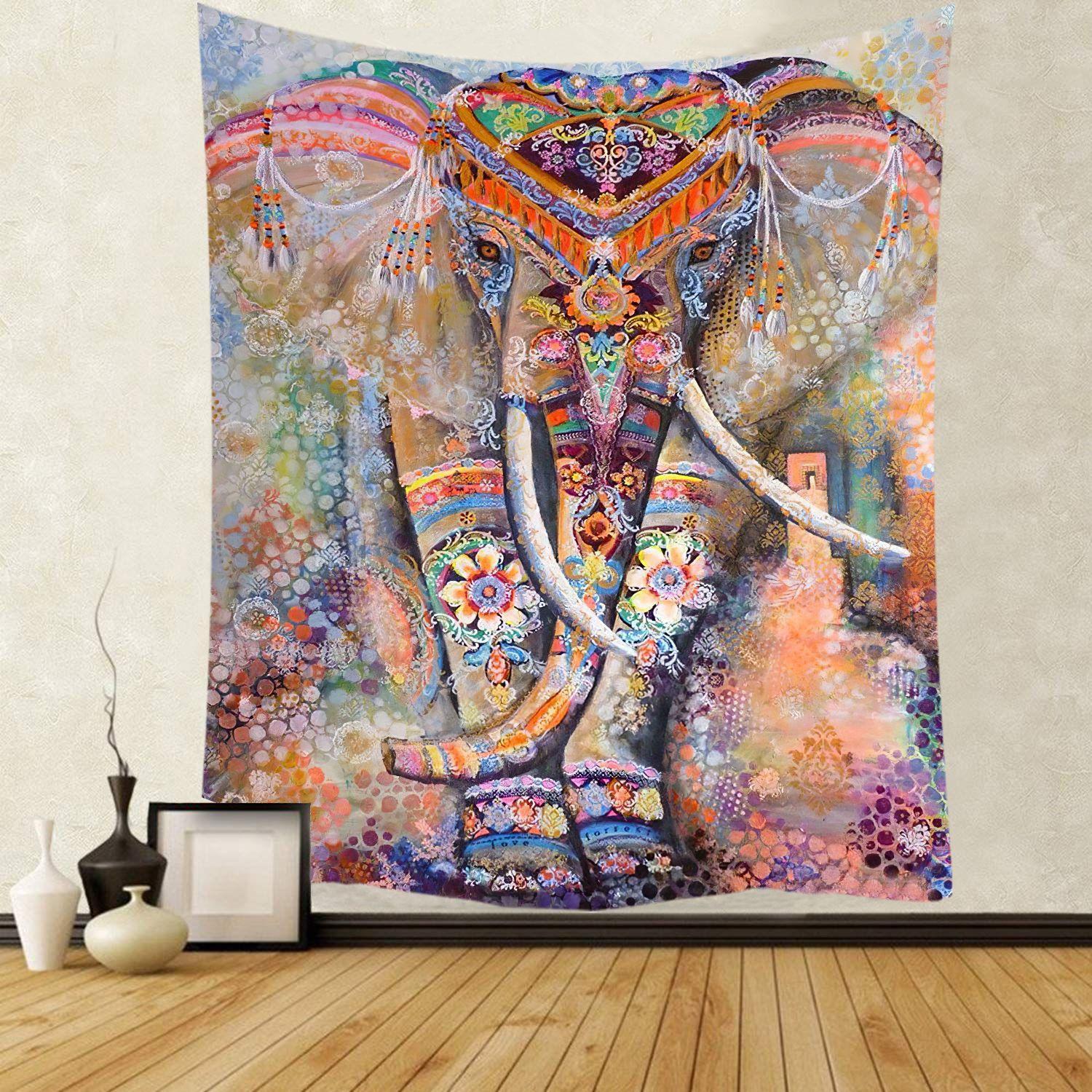 

Indian Mandala Wall Hanging Tapestry Boho Wall Cloth Tapestries Decor Psychedelic Hippie Bohemia Wall Carpet Bedroom Decoration 90x75cm
