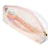 Francfranc Mesh Embroidery Pen & Toothbrush Pouch Pink
