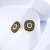 Needle French Light Luxury Temperament Retro Earrings Color Spinel Zircon Creative Earrings Stud Earrings