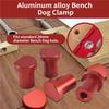 ABJJ 4Pcs Aluminum Alloy Bench Dog Clamp For T-Track Woodworking Workbench Positioning Planer Plug Fits Dog Hole