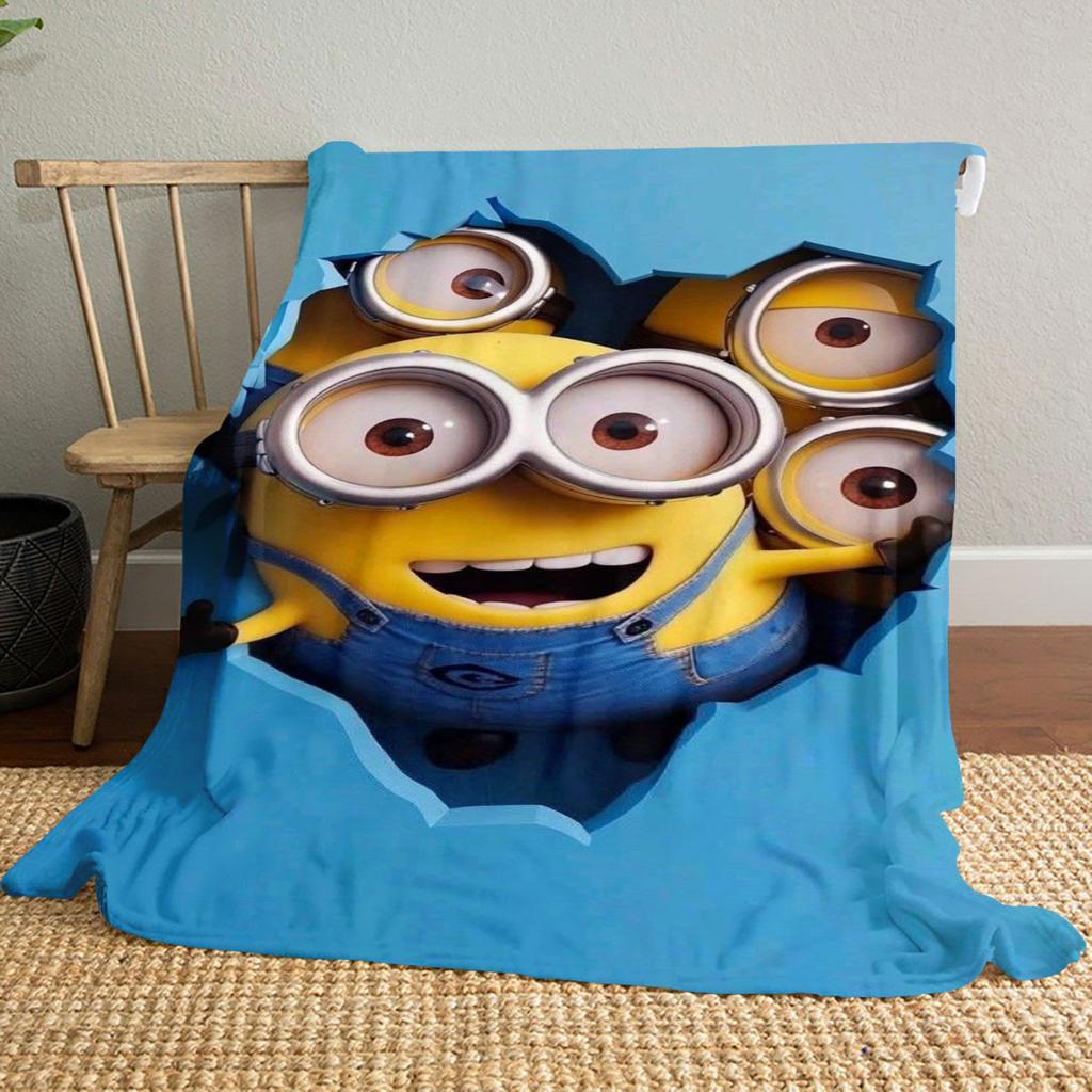 The Minions Breaking Through The Wall Blanket Is Suitable for Beds and Various Other Occasions, Making It A Perfect Gift.