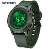 Sanda Wasserdichte Leuchtende Sport-Armbanduhr für Herren - Einfache Multifunktionale Elektronische Uhr