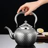 Hammer Texture Stainless Steel Teapot, Hight-Capacity Boiling Water Pot With Tea Strainer, Restaurant Induction Cooker Teakettle