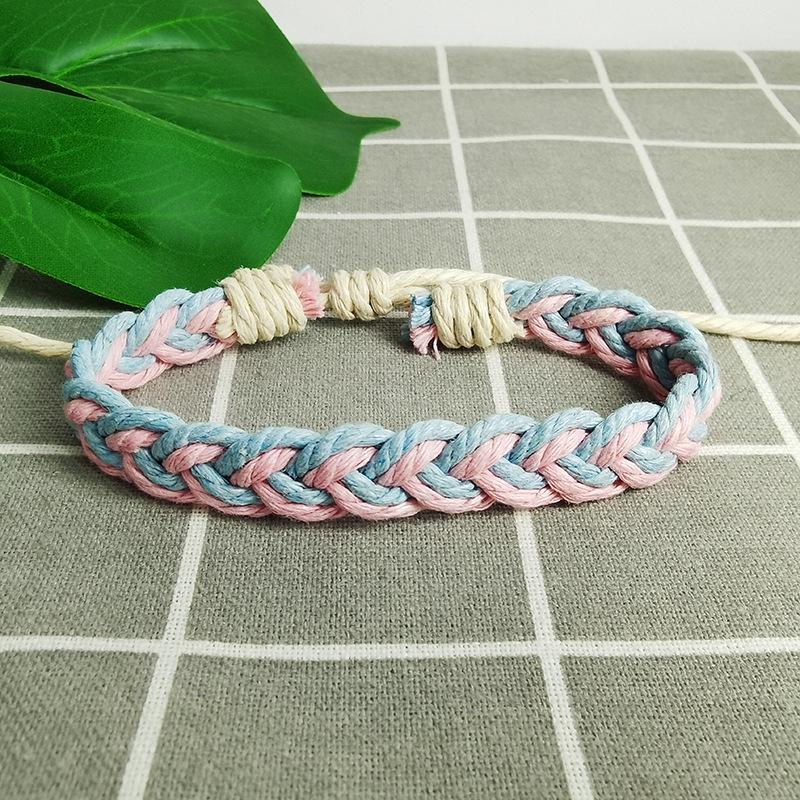 Handmade Korean Retro Adjustable Woven Bracelet for Men and Women